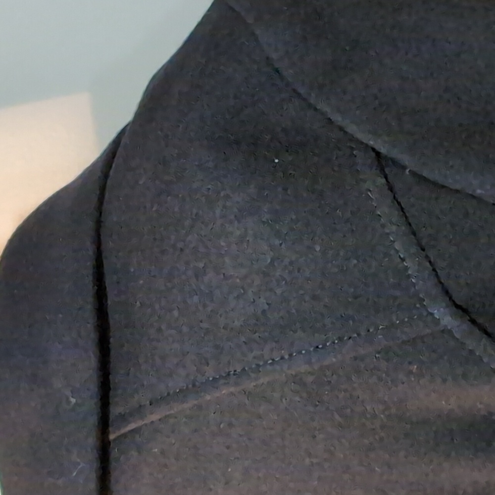 Marc Cain Black Button Down Wool Blazer with Peplum Detail,Size 5. - Picture 6 of 11